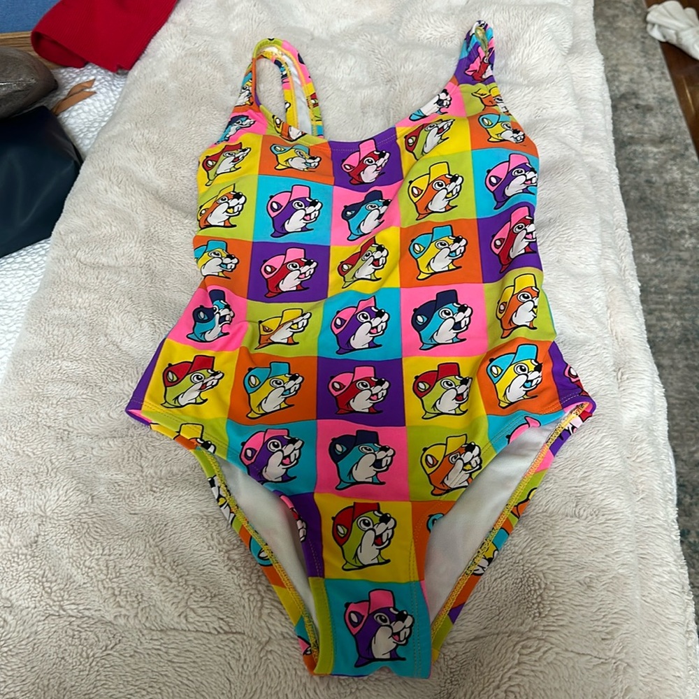 Buccees color block one piece swimsuit